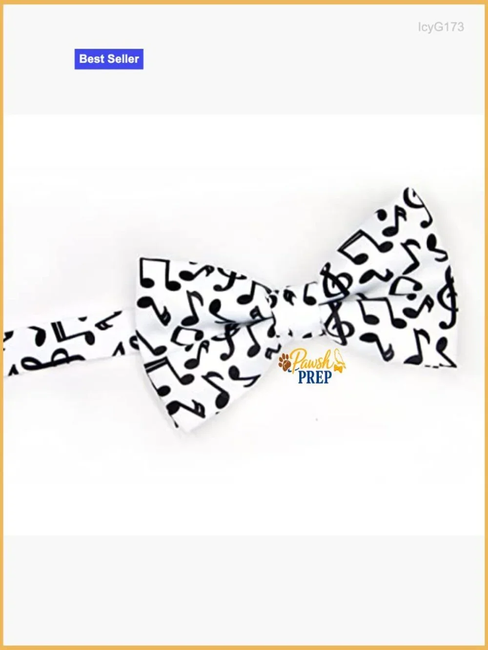 Adjustable Pre-Tied Bow Tie One Size Fits All Polyester Music Note Pattern